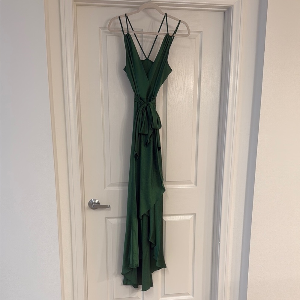 BCBG Dark Green High Low Dress